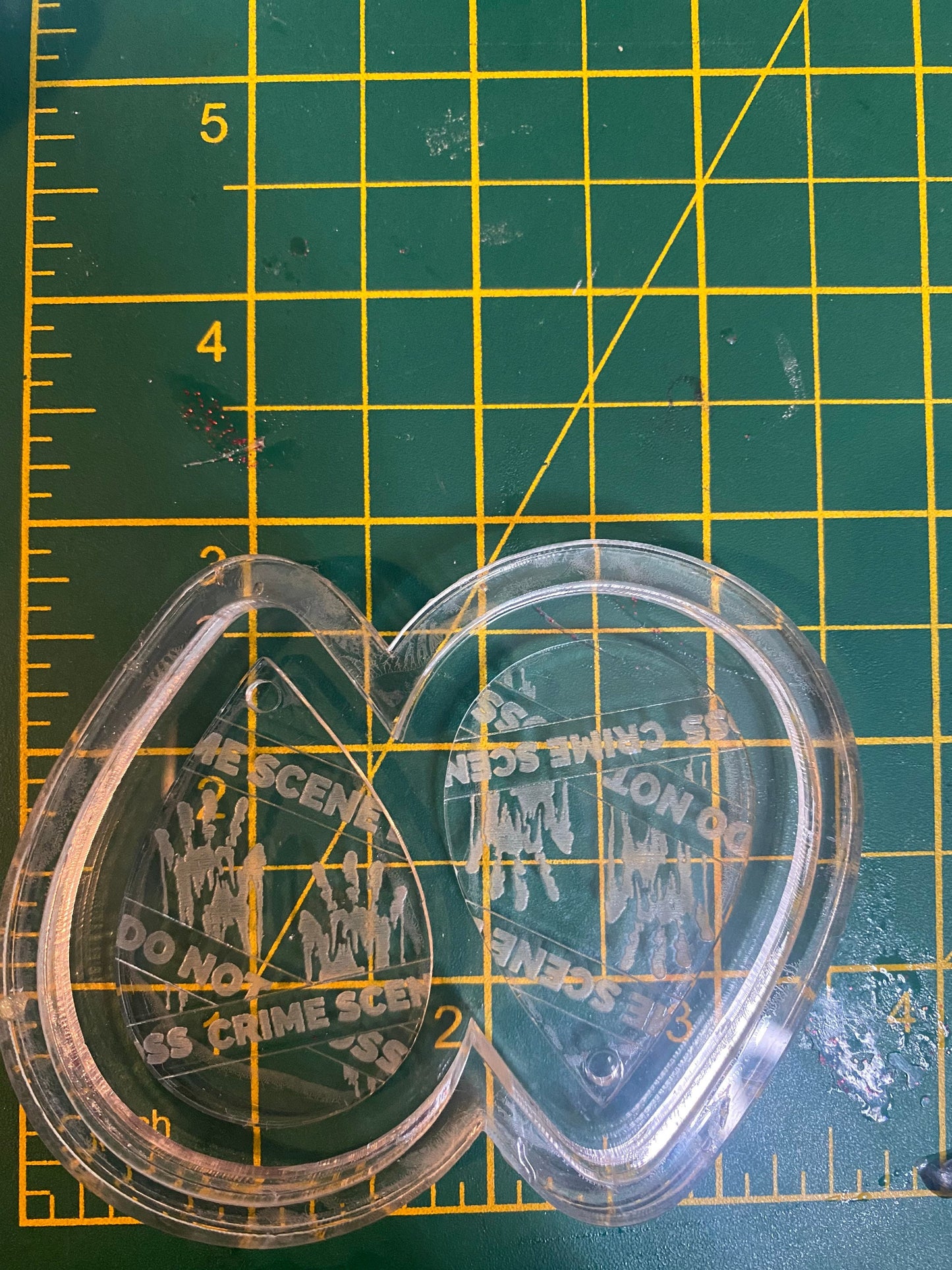 2” Crime Scene Earrings Silicone Mould