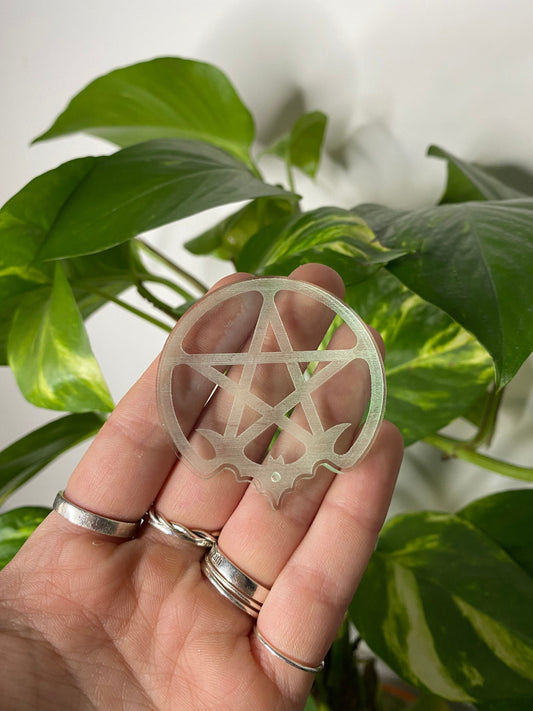 2” Bat Pentagram Mini Incense Holder Silicone Mould
