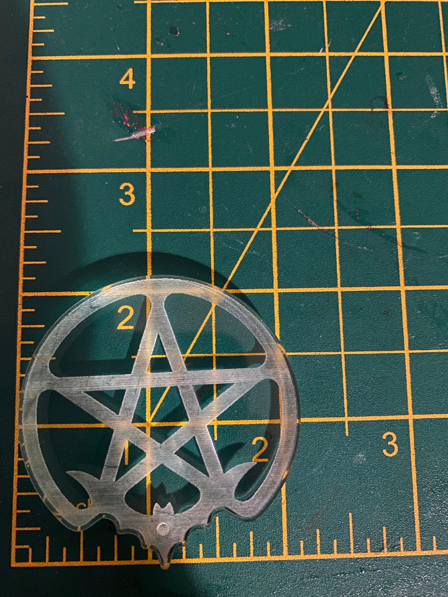 2” Bat Pentagram Mini Incense Holder Silicone Mould