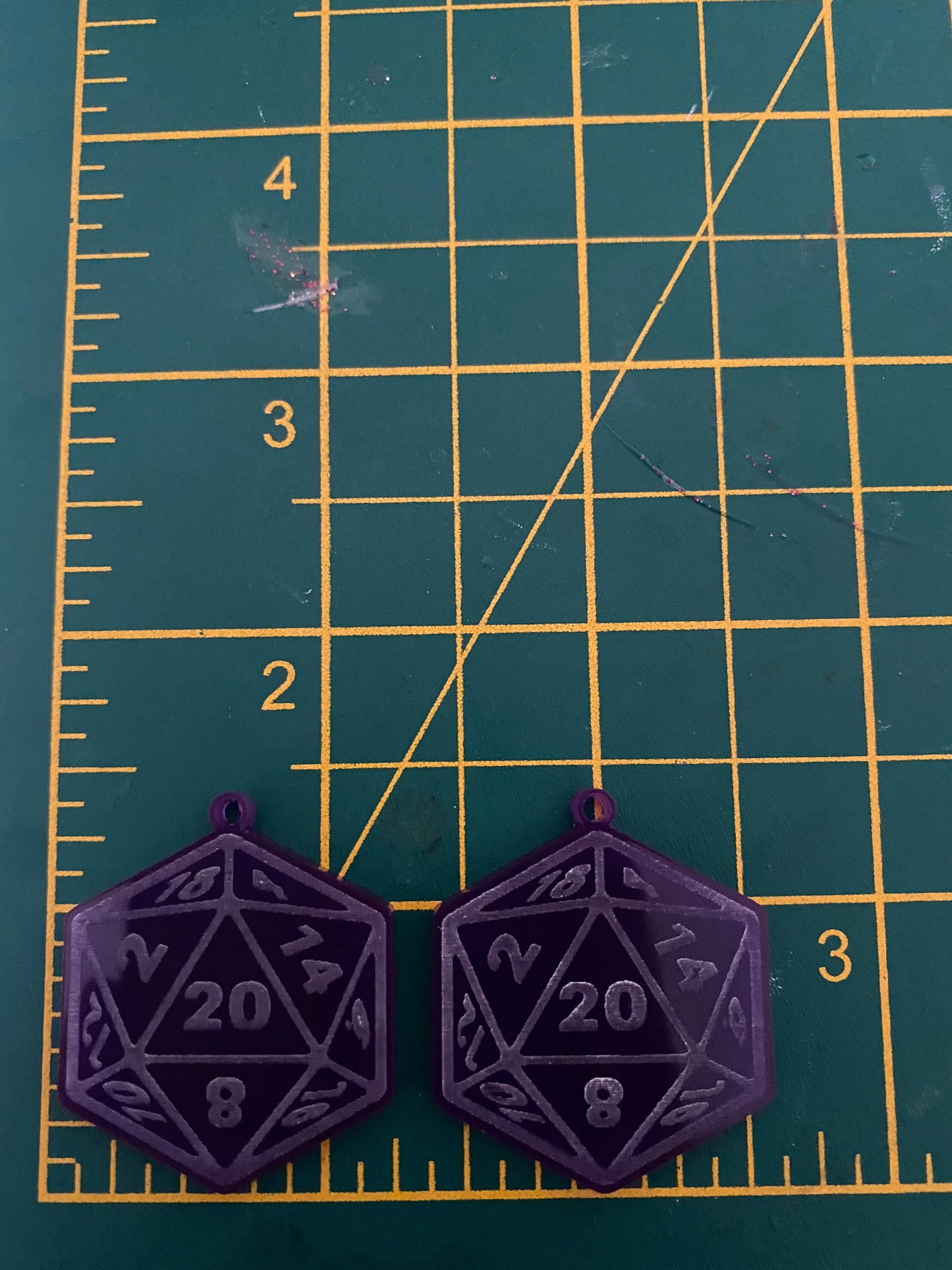 1.4” Gaming Dice Earrings 2 Silicone Mould