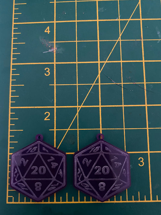 1.4” Gaming Dice Earrings 2 Silicone Mould
