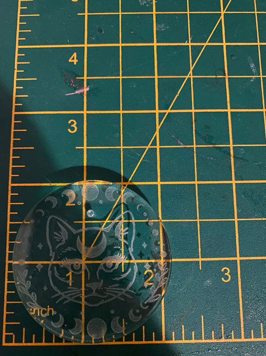 2” Lunar Cat Mini Incense Holder Silicone Mould