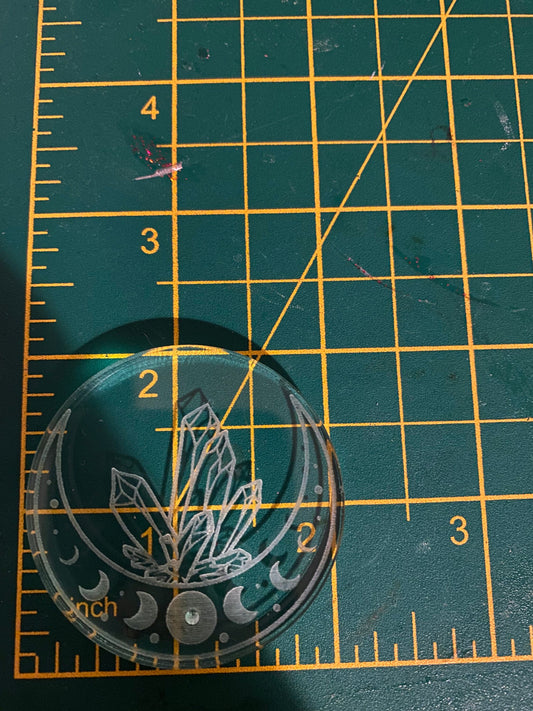 2” Crystal Moon Mini Incense Holder Silicone Mould