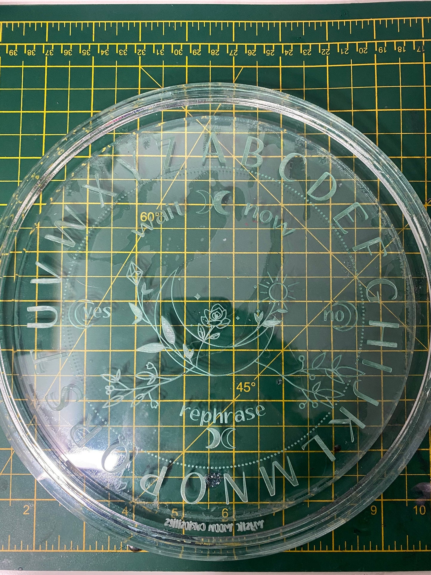 8” Floral Pendulum Board Silicone Mould