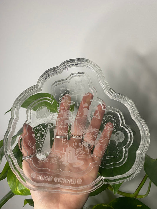 6” Horror Cats Tray Silicone Mould