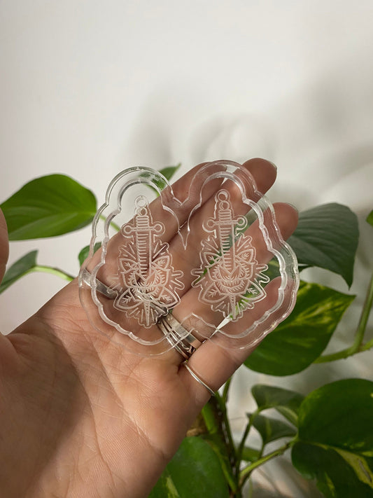 2” Traditional Dagger Earrings Silicone Mould