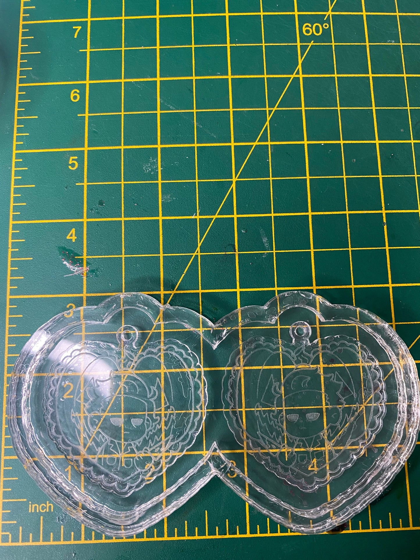 2” Pumpkin Horror Guy Earrings Silicone Mould