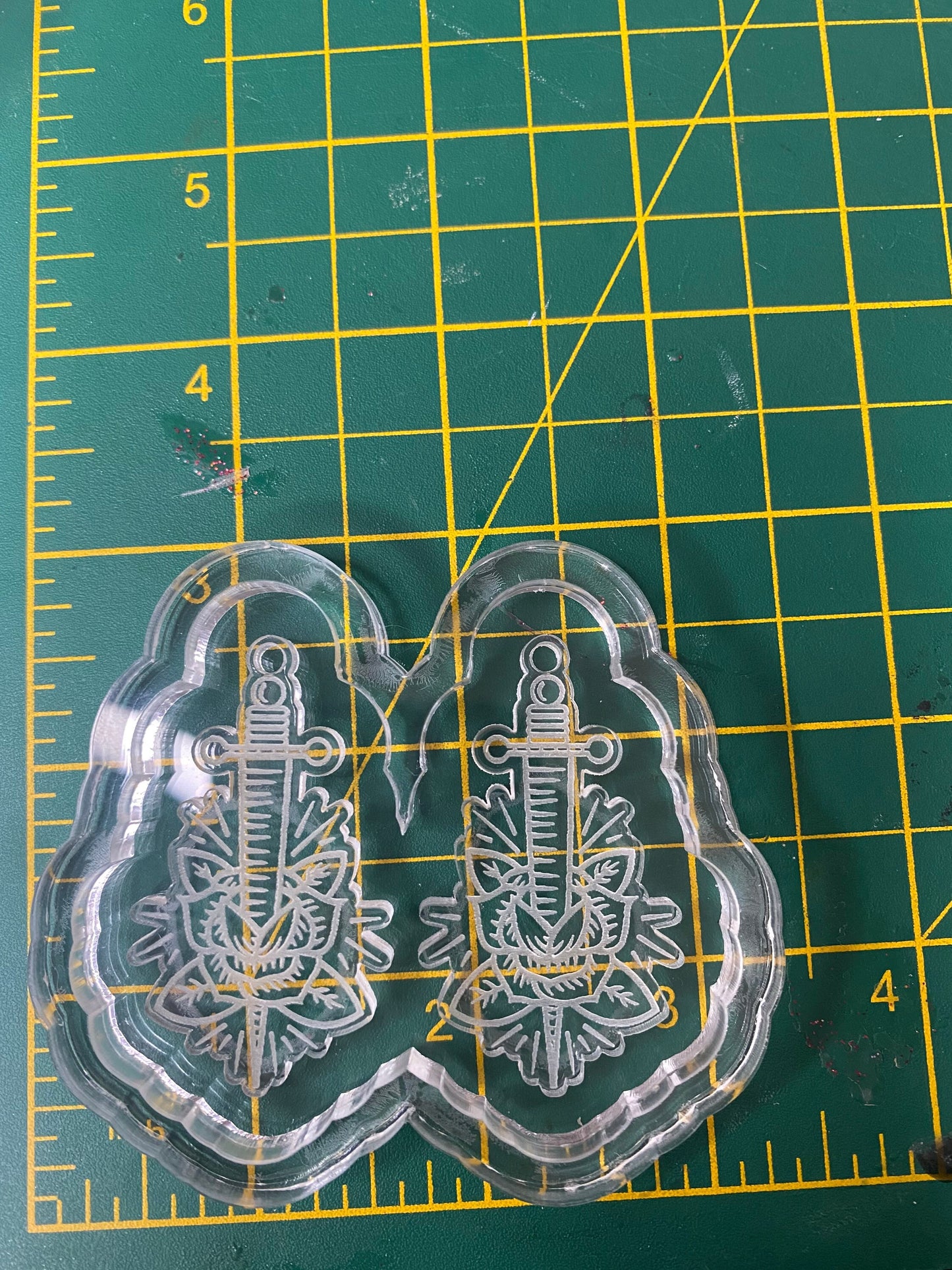 2” Traditional Dagger Earrings Silicone Mould