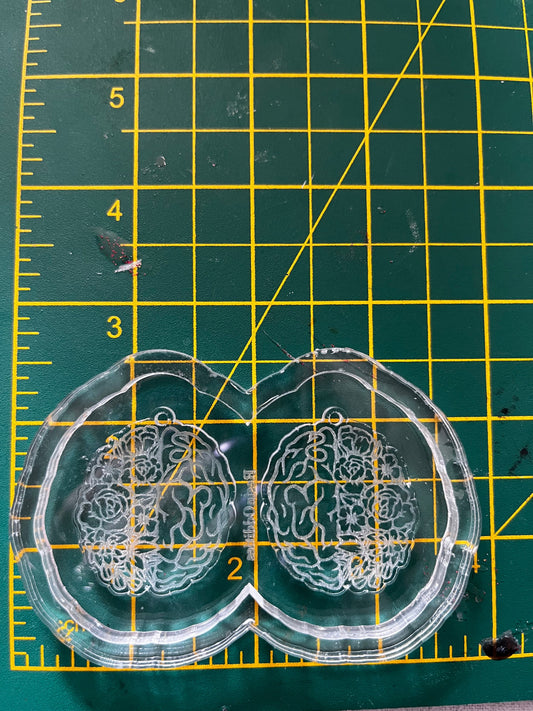 1.5” Floral Brain Earrings Silicone Mould