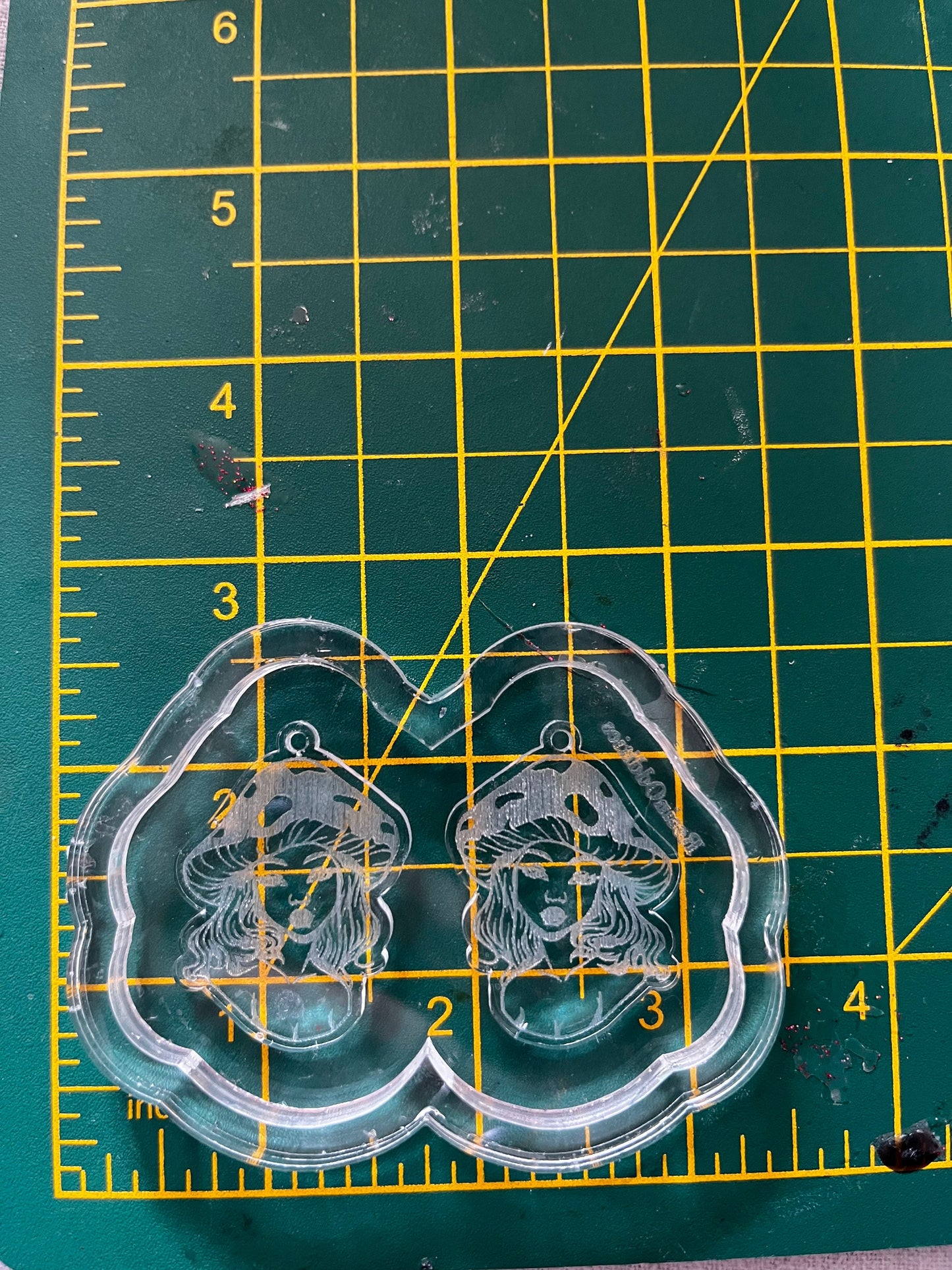 1.5” Mushie Girl Earrings Silicone Mould