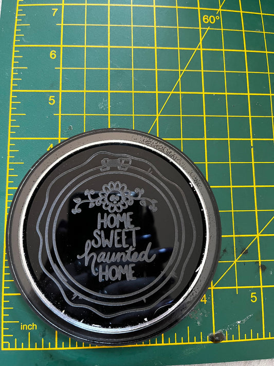 4” Home Sweet Haunted Home Coaster Silicone Mould