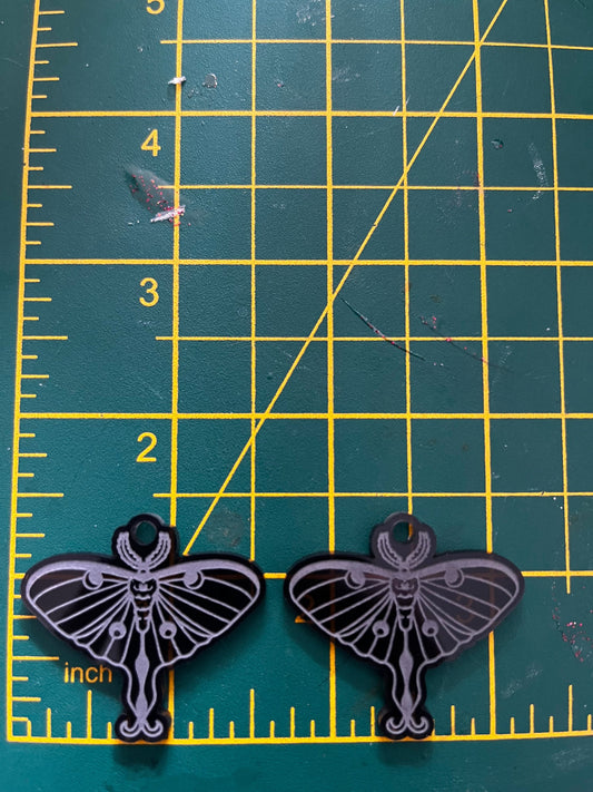 1.5” Lunar Moth Earrings Silicone Mould