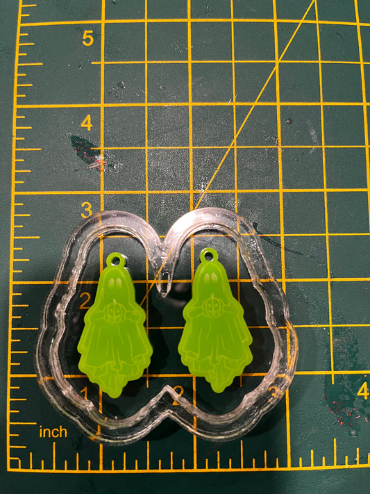 1.5” Pumpkin Ghost Earrings Silicone Mould
