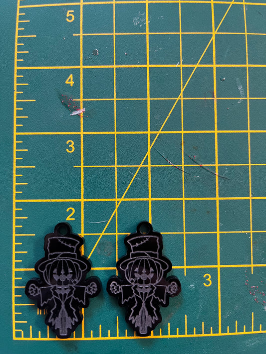 1.5” Pumpkin Head Scarecrow Earrings Silicone Mould