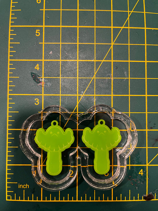 1.5” Ghost Mushroom Earrings Silicone Mould