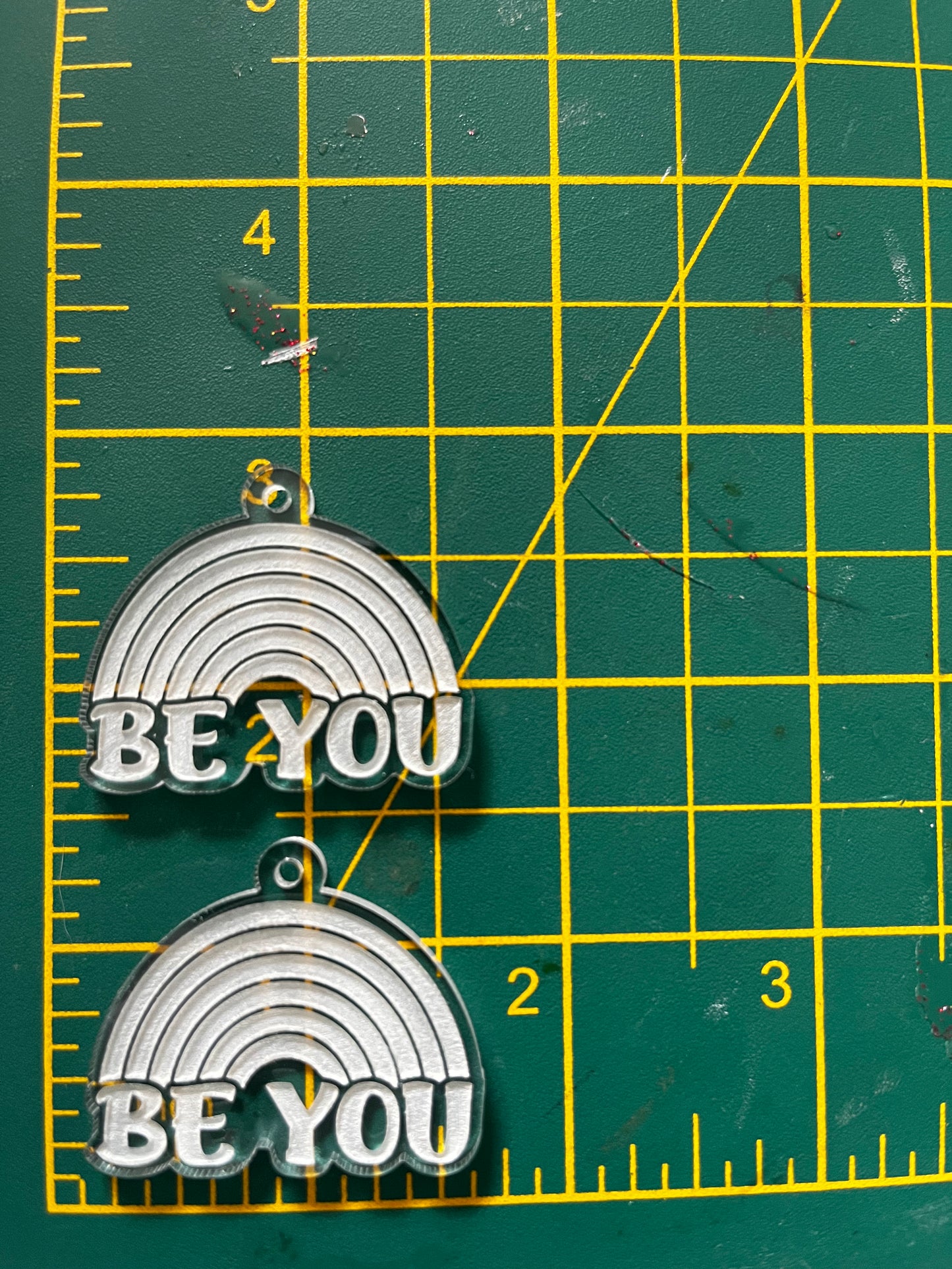 1.5” Be You Rainbow Earrings Silicone Mould