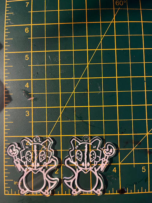 2” Horror x Pocket Monster 5 Earrings Silicone Mould