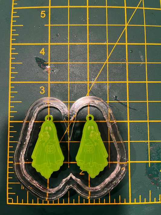 1.5” Cute Ghost Earrings Silicone Mould