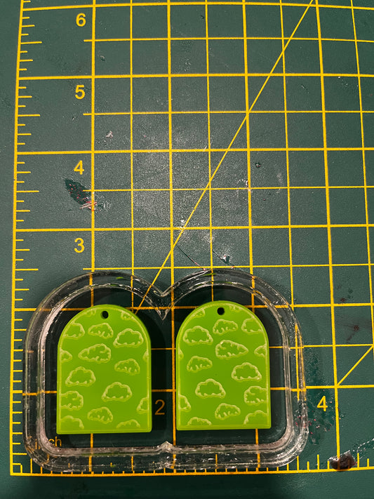 1.5” Cloud Arch Earrings Silicone Mould
