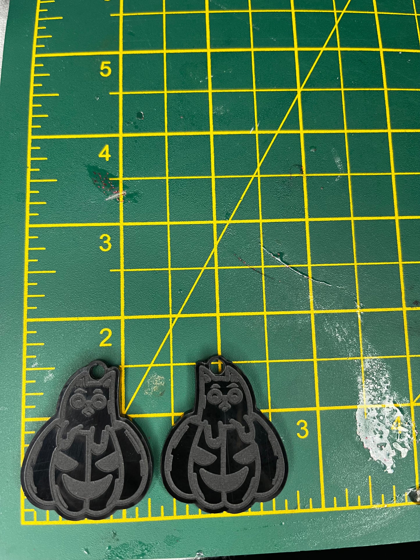1.5” Cat in Pumpkin Earrings Silicone Mould
