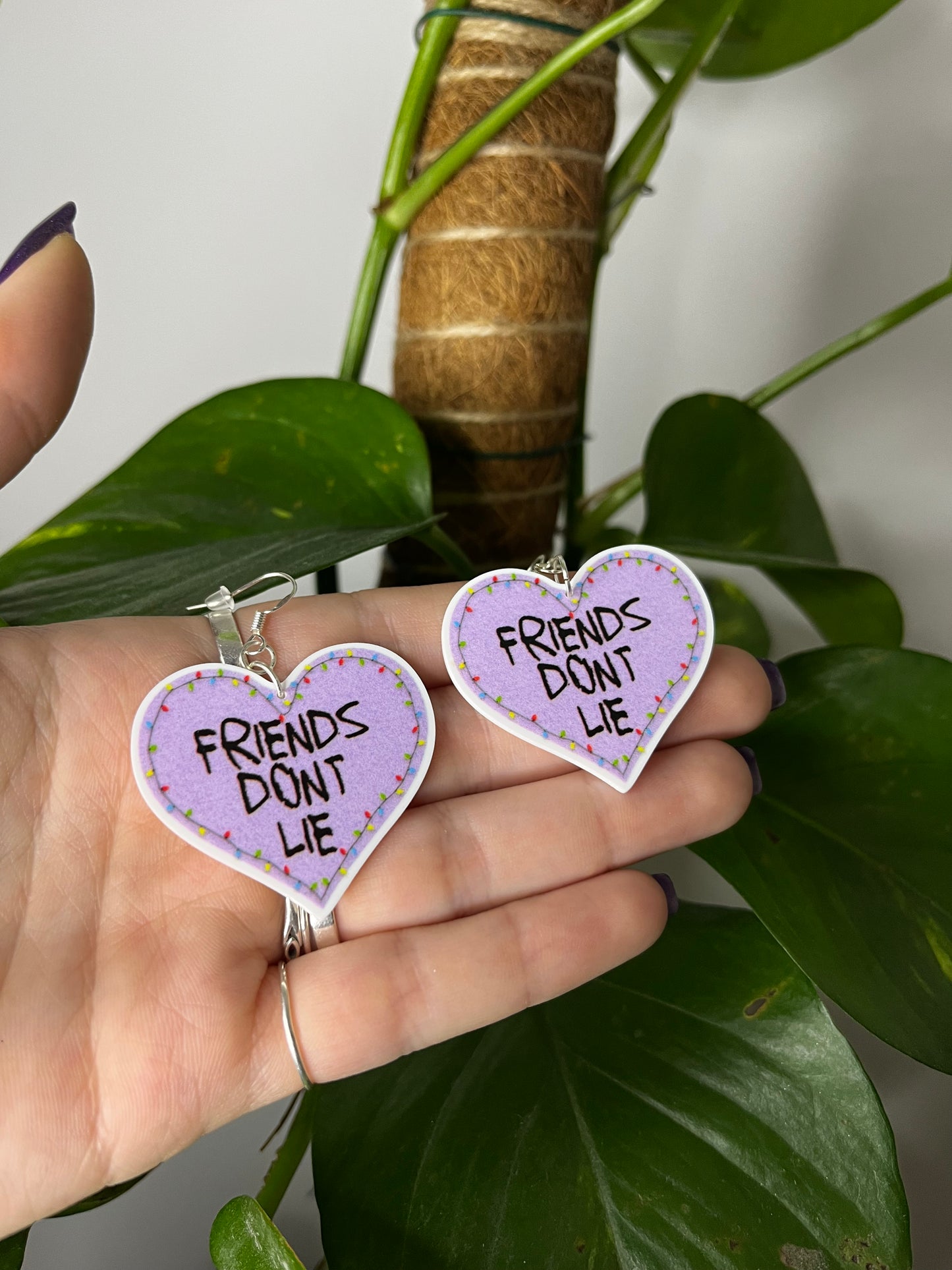 Friends Don’t Lie Acrylic Earrings