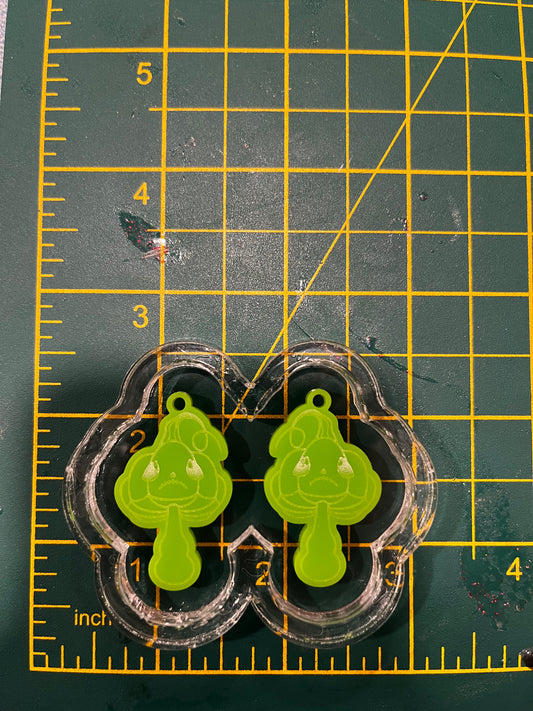 1.5” Pumpkin Mushroom Earrings Silicone Mould