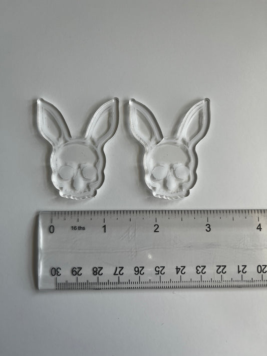 2” Bunny Skull Acrylic Blanks