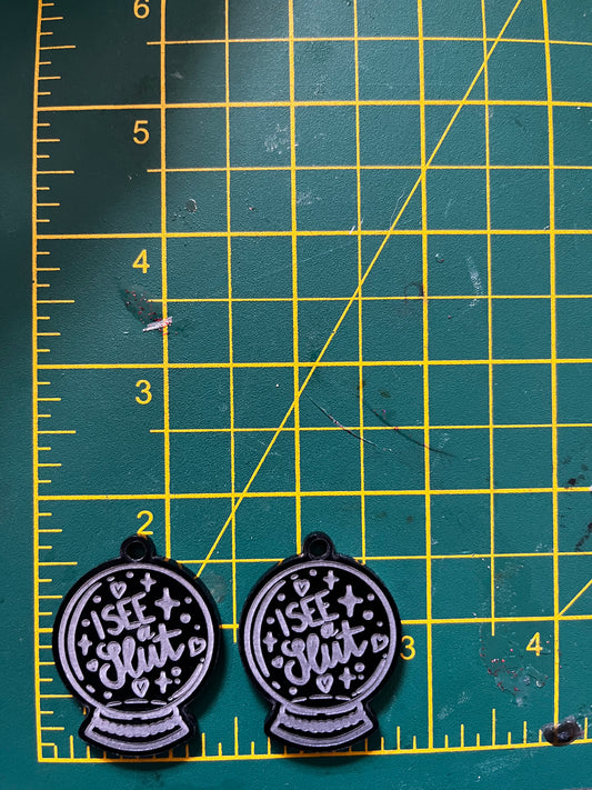 1.5” I See Crystal Ball Earrings Silicone Mould