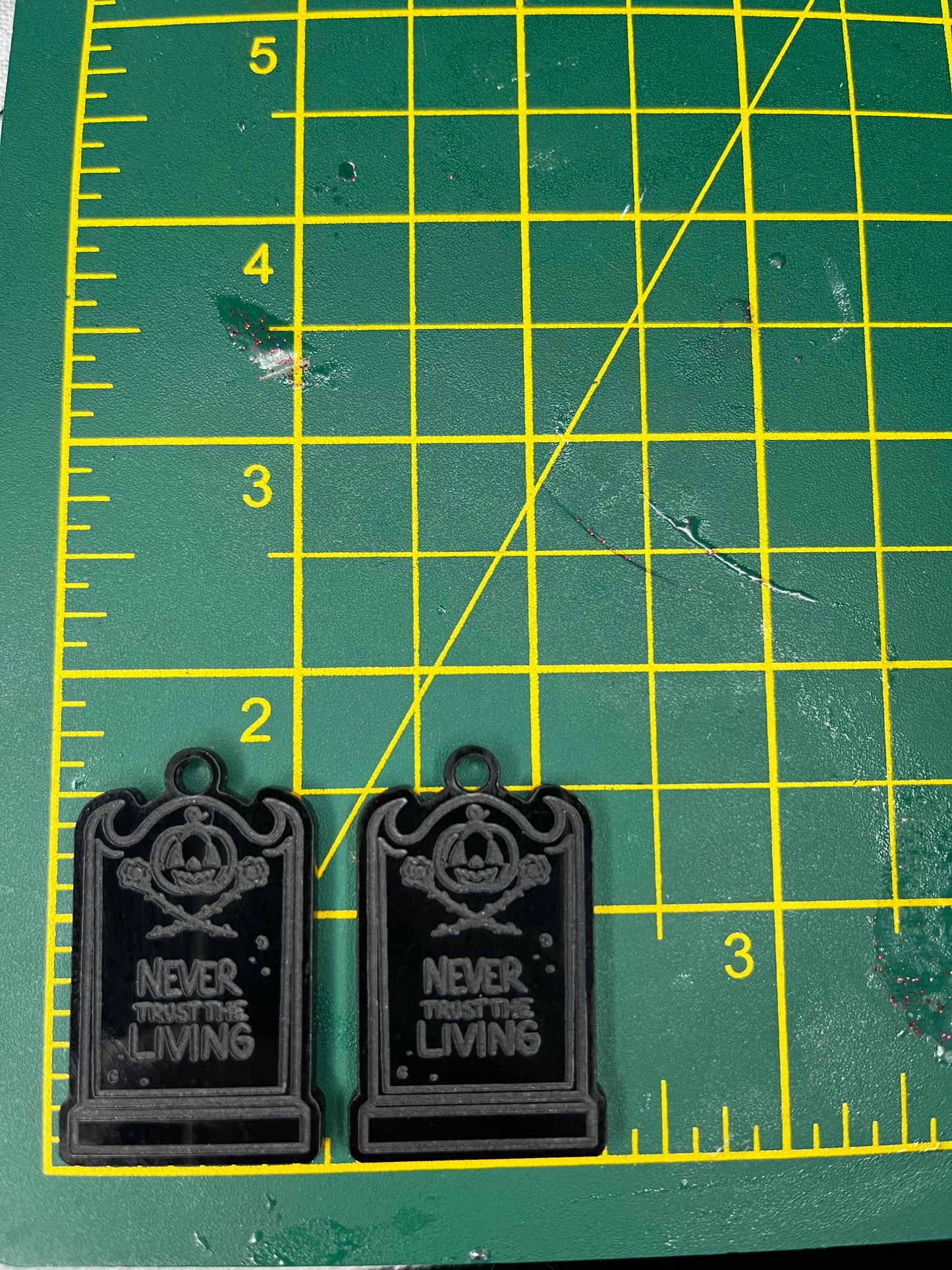 1.5” Never Trust the Living Earrings Silicone Mould