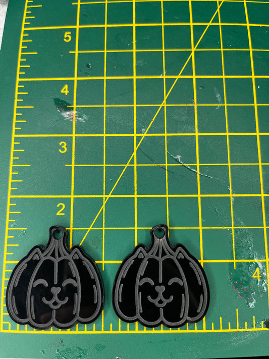 1.5” Cat Pumpkin Earrings Silicone Mould
