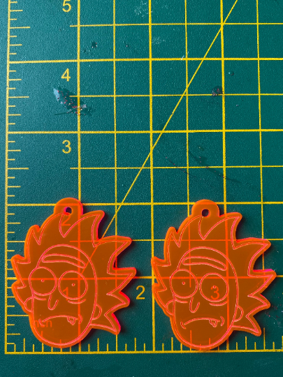 2" Rick Earrings Silicone Mould