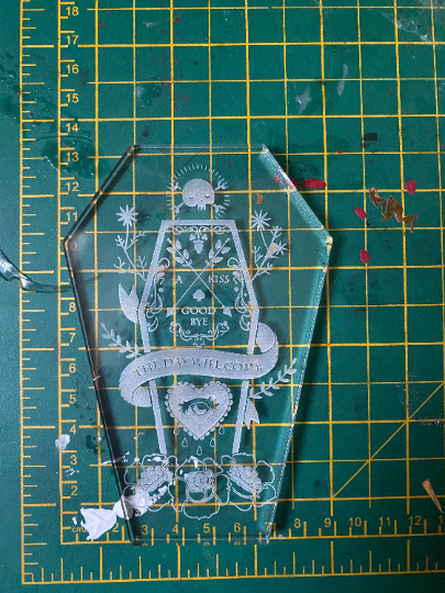 5" Romantic Coffin Silicone Mould