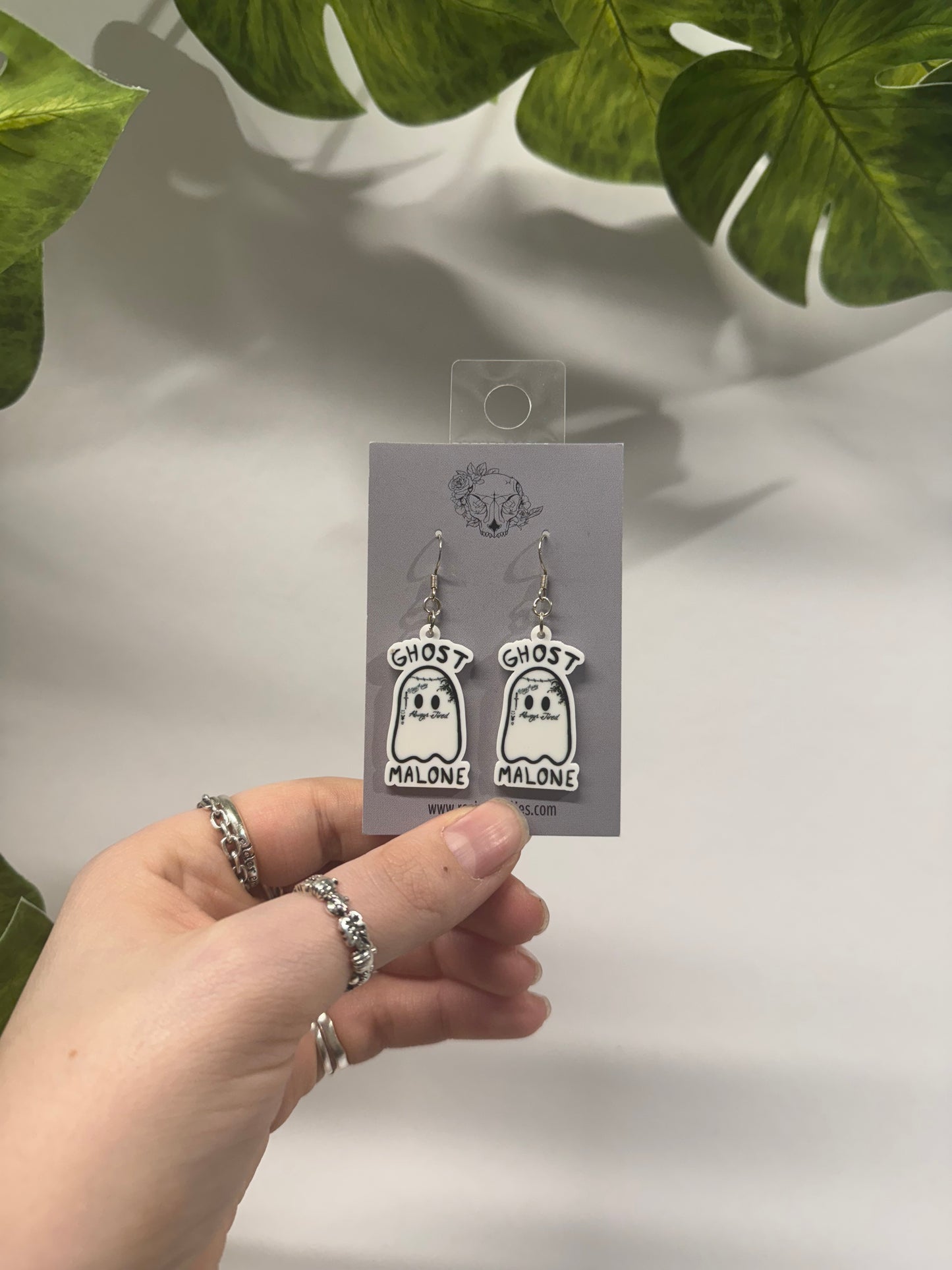 Ghost Malone Acrylic Earrings