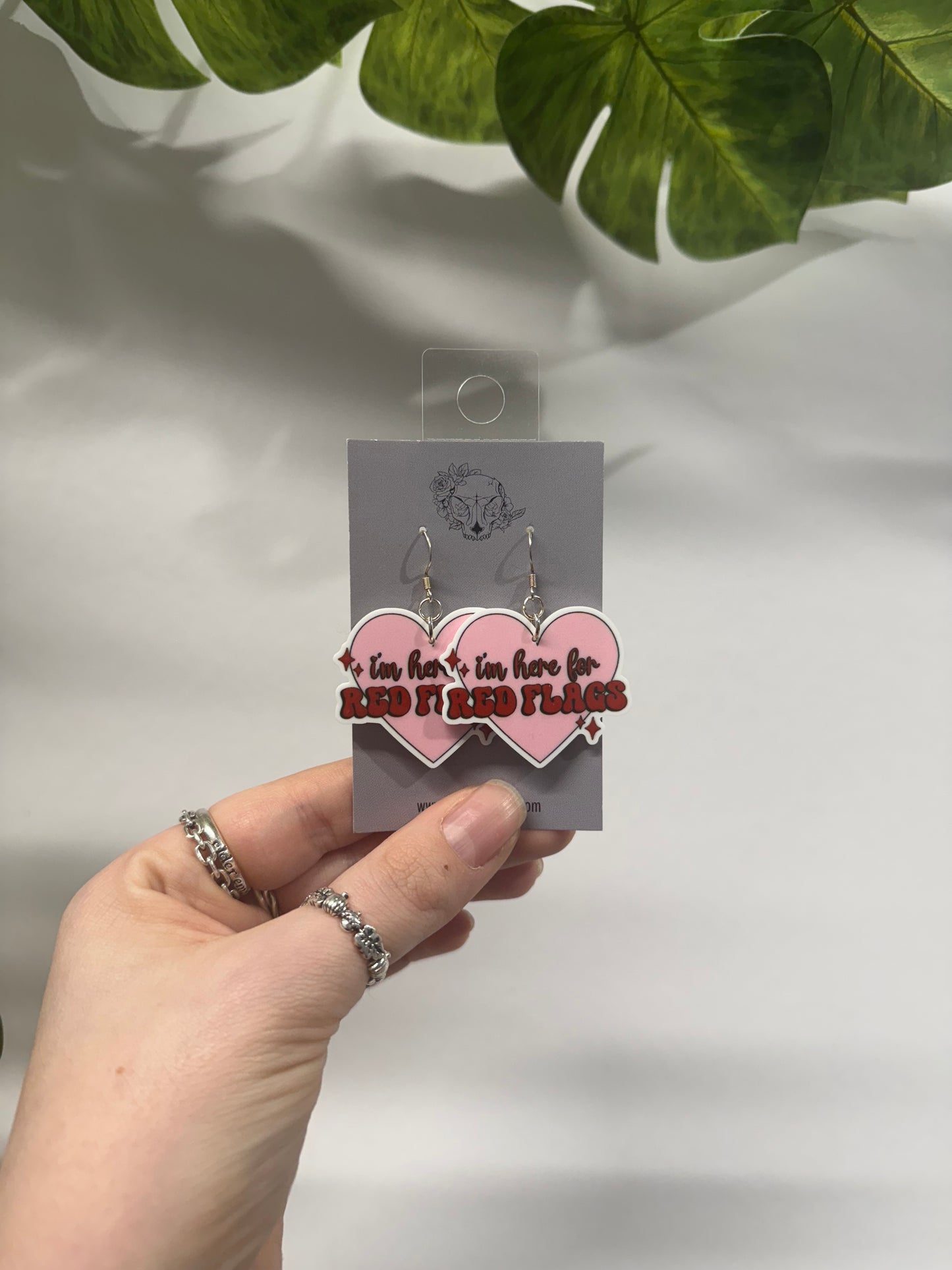 Red Flags Acrylic Earrings