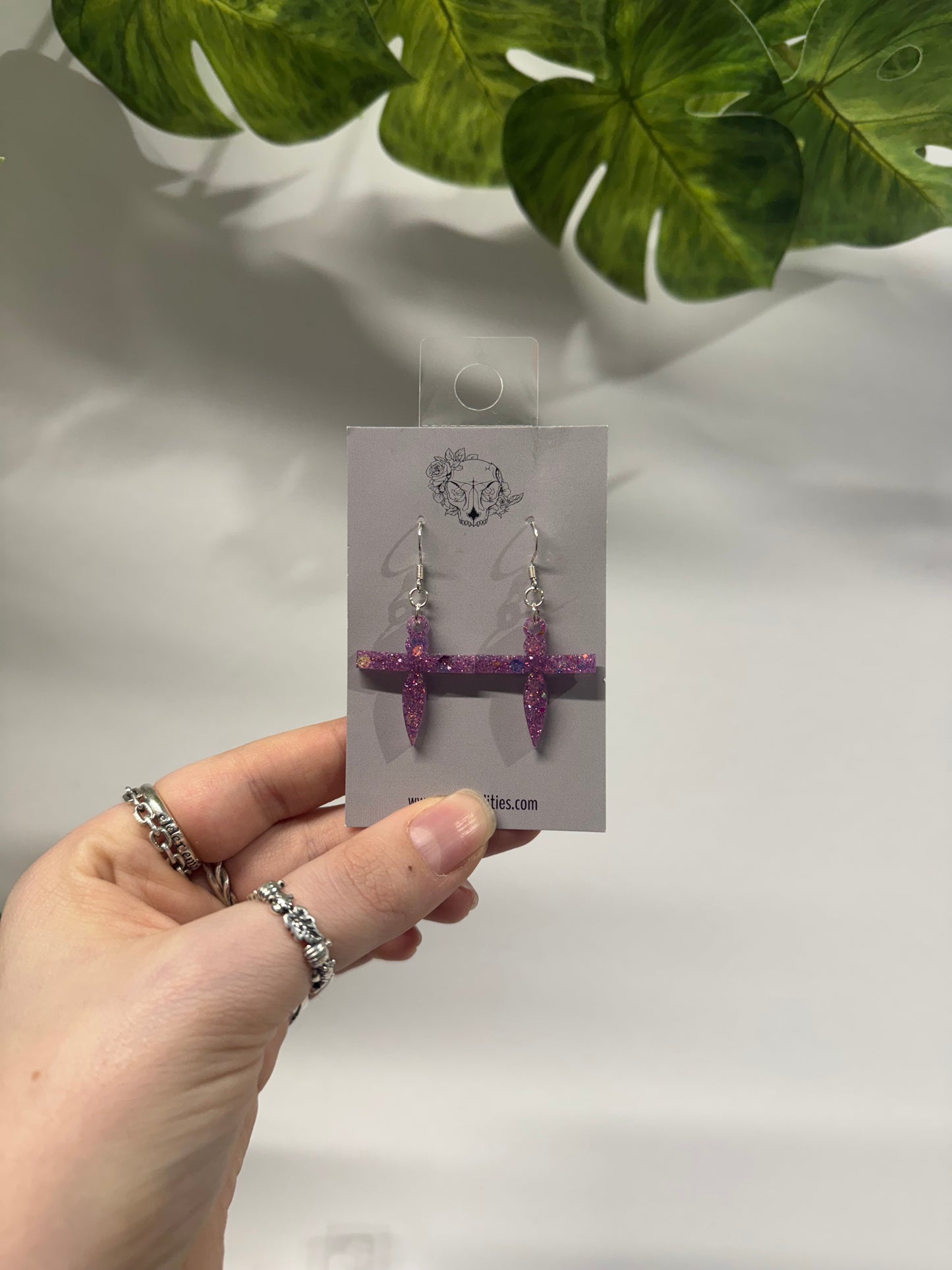 Purple Shikigami Resin Earrings