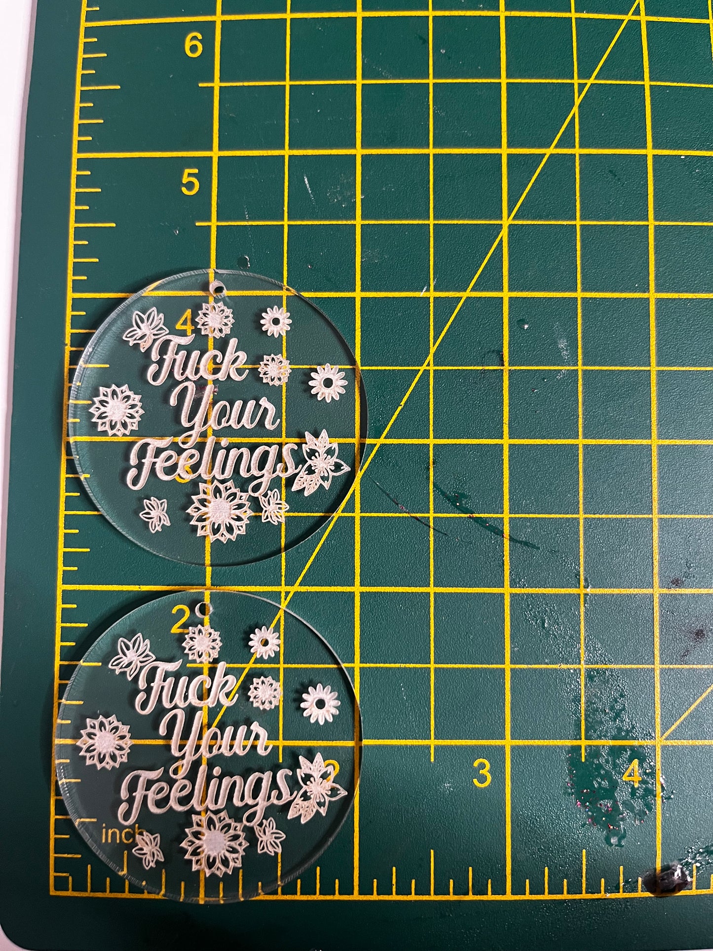 F Your Feelings Earrings Acrylic Blanks