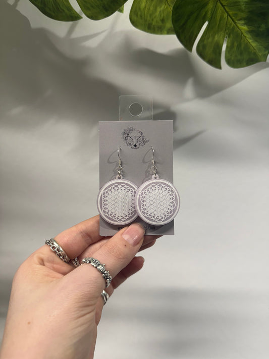 Lilac Sempiternal Resin Earrings