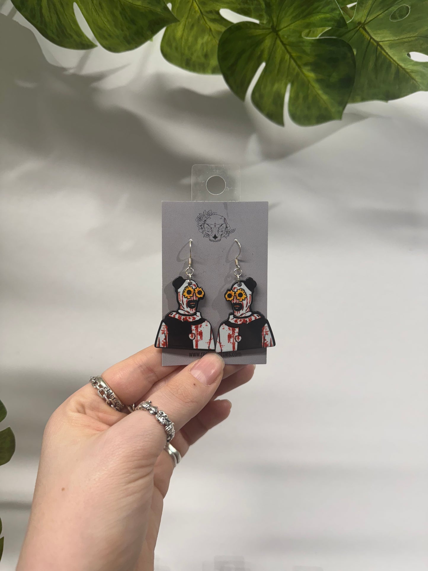 Glasses Clown Acrylic Earrings