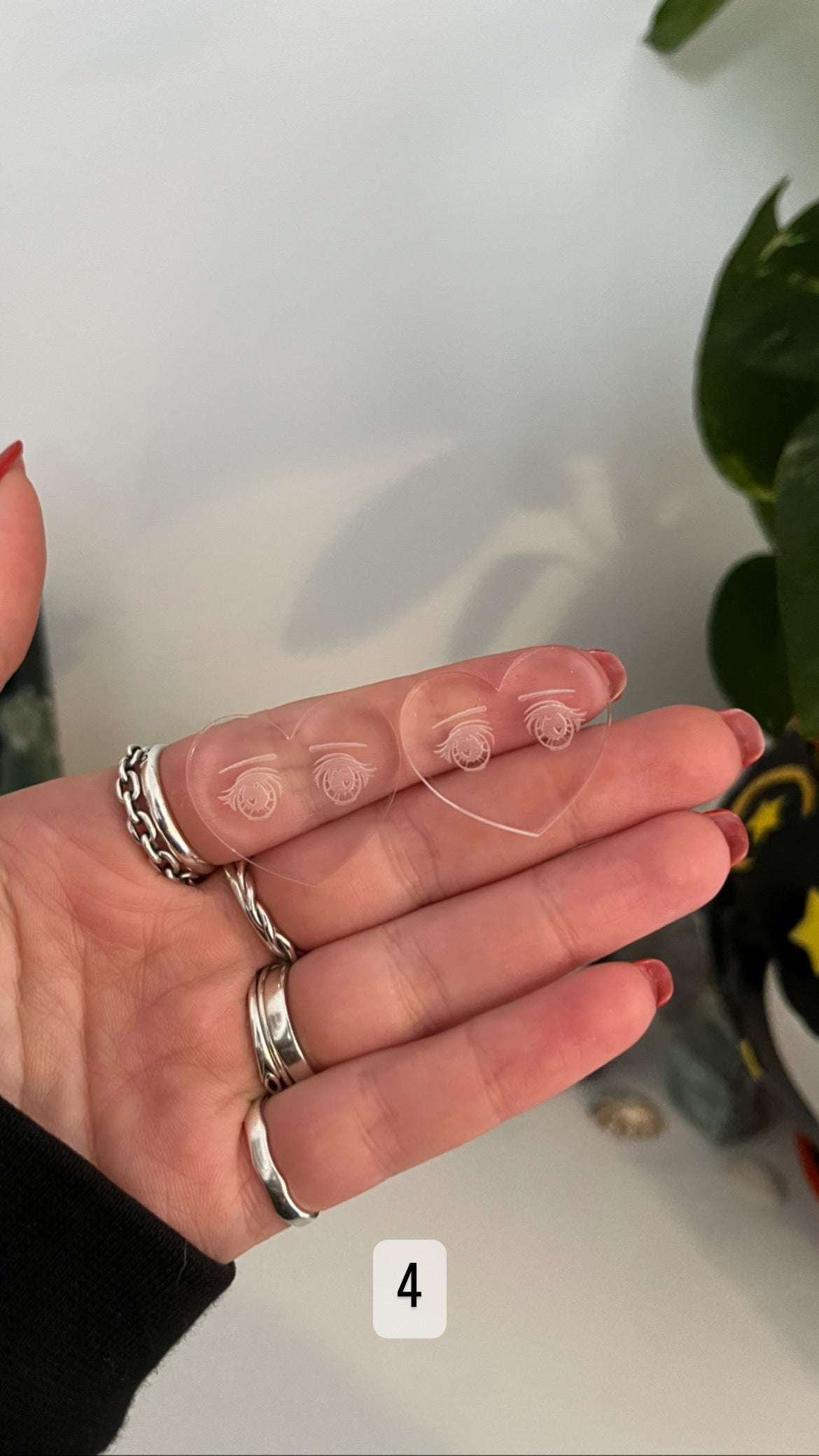 Anime Eye Hearts Silicone Mould