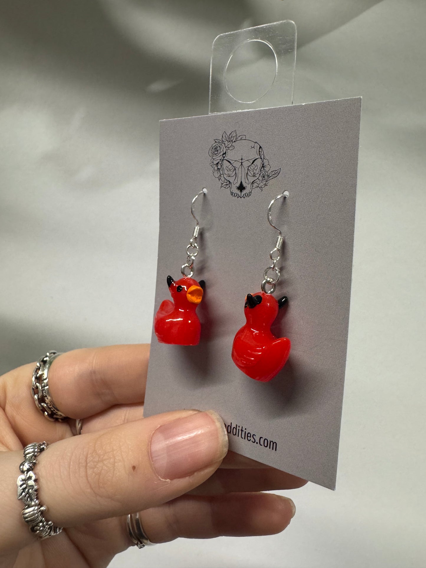 Devil Ducks Acrylic Earrings