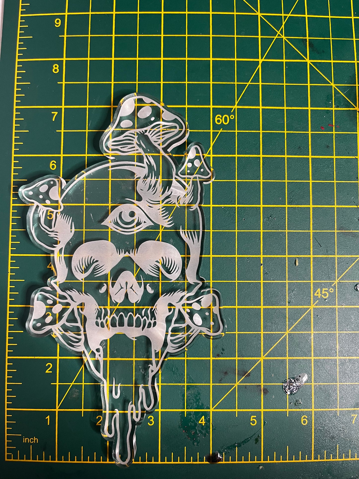 Mushroom Skull with Detachable Housing Acrylic Blank