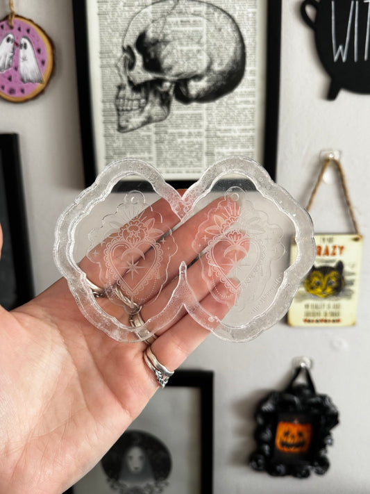 Sacred Heart Earrings Silicone Mould