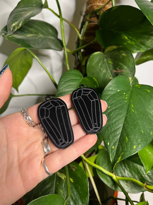 Coffin Float Earrings Acrylic Blanks