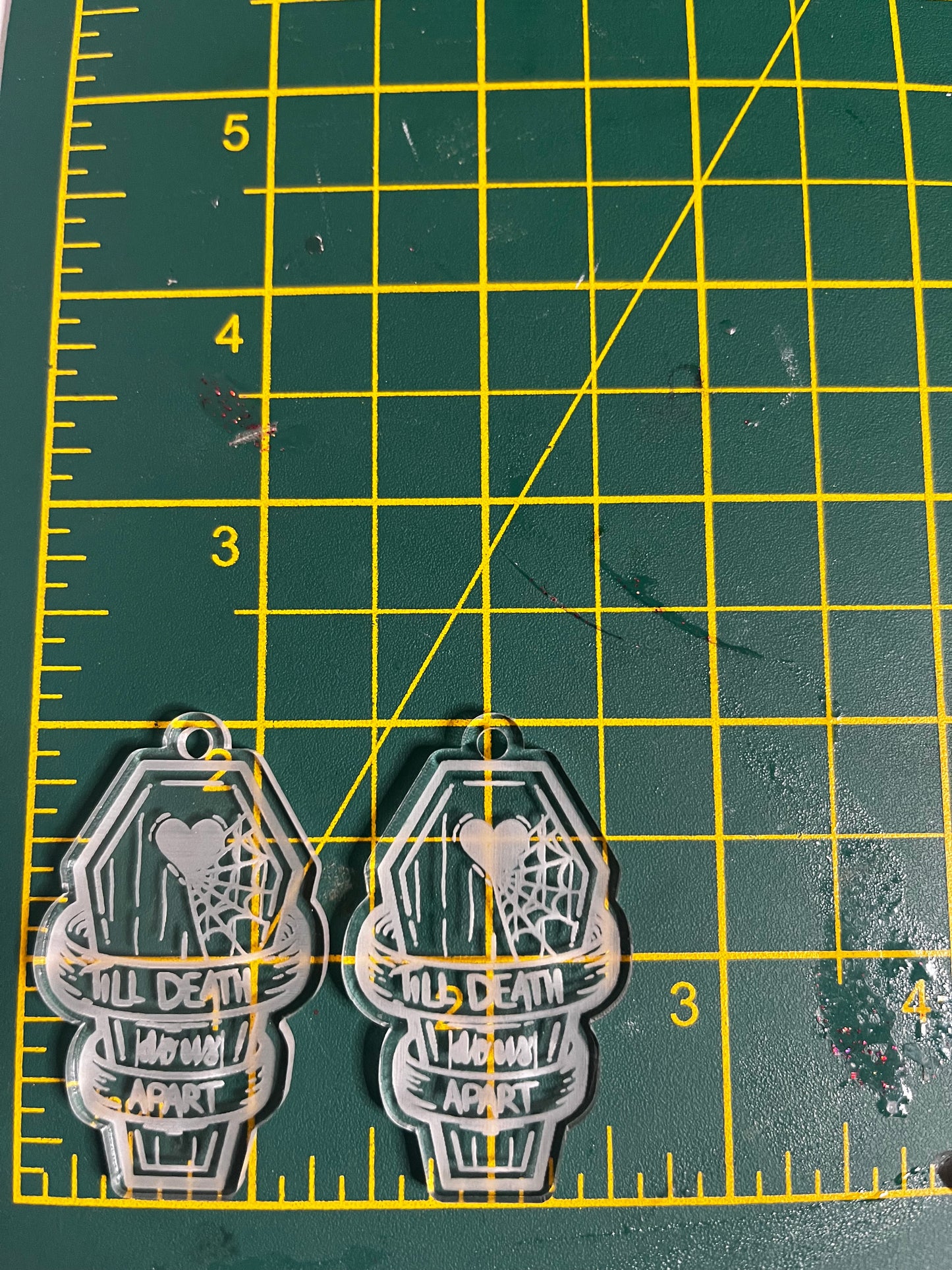 Till Death Earrings Acrylic Blanks