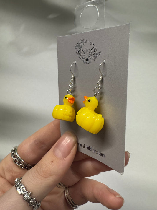 Pumpkin Ducks Acrylic Earrings