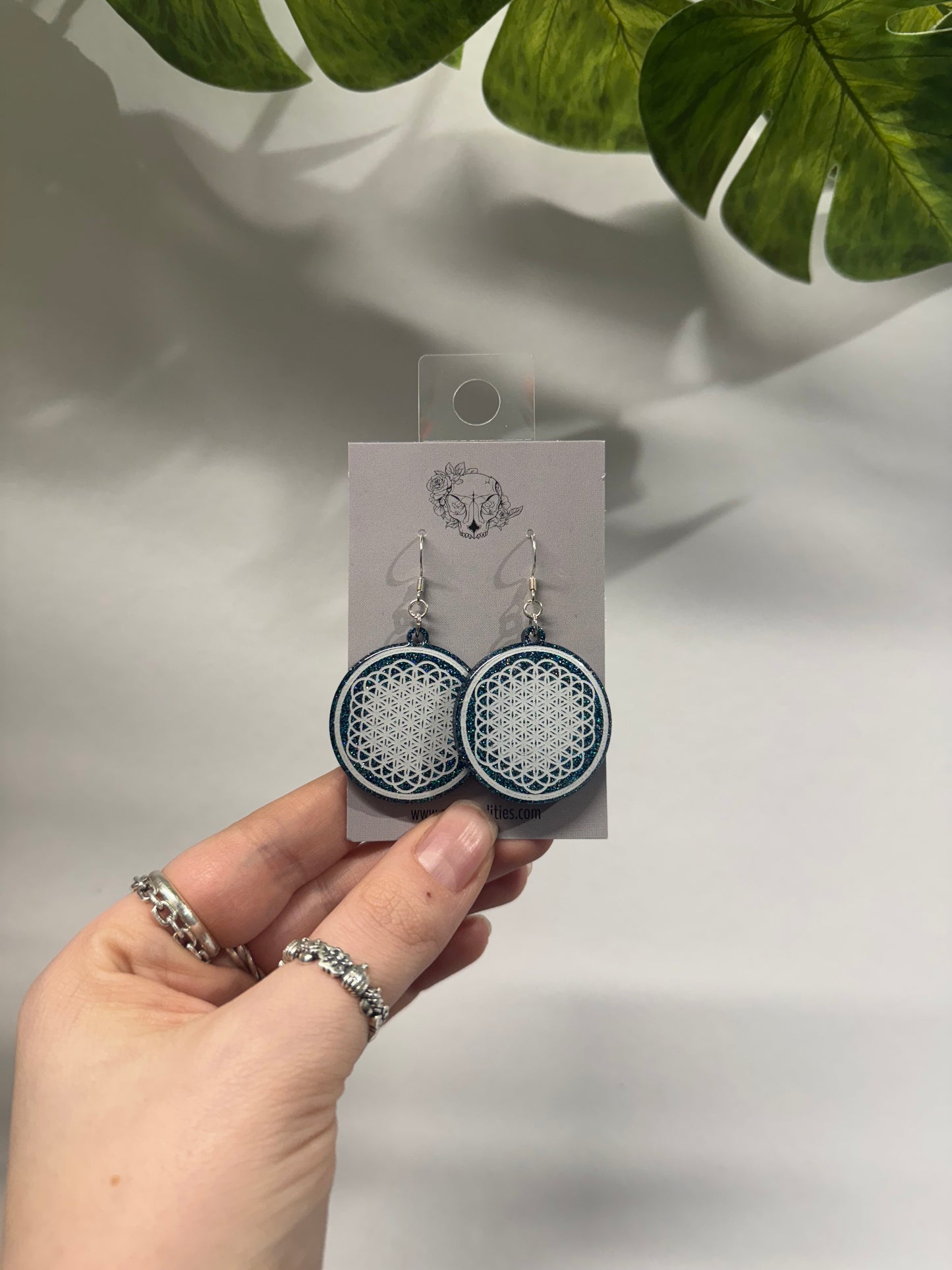 Teal Sempiternal Resin Earrings