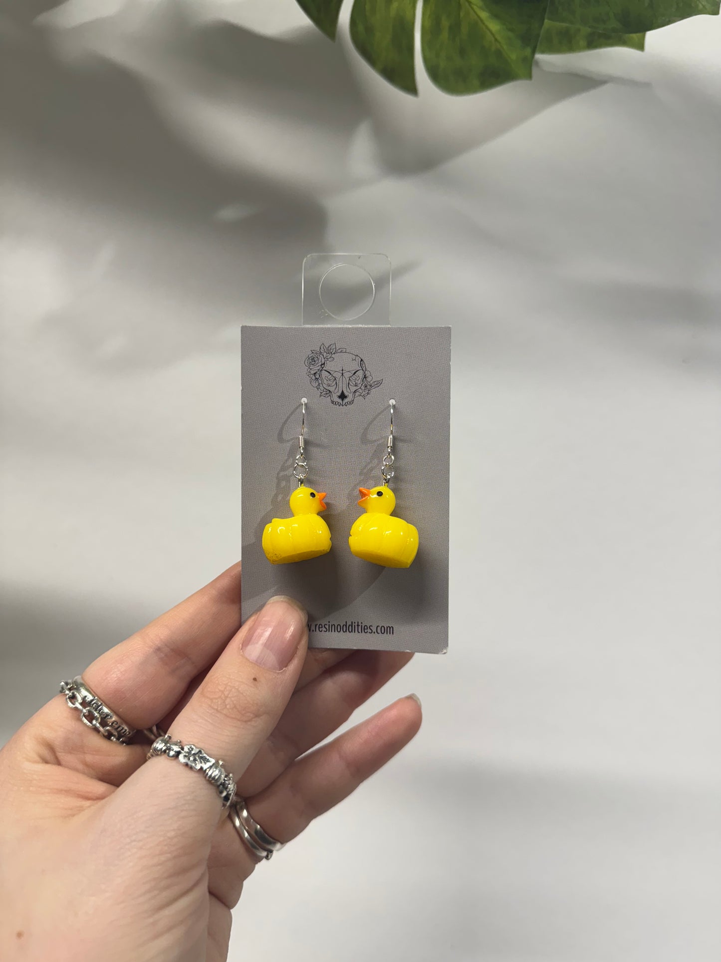 Pumpkin Ducks Acrylic Earrings