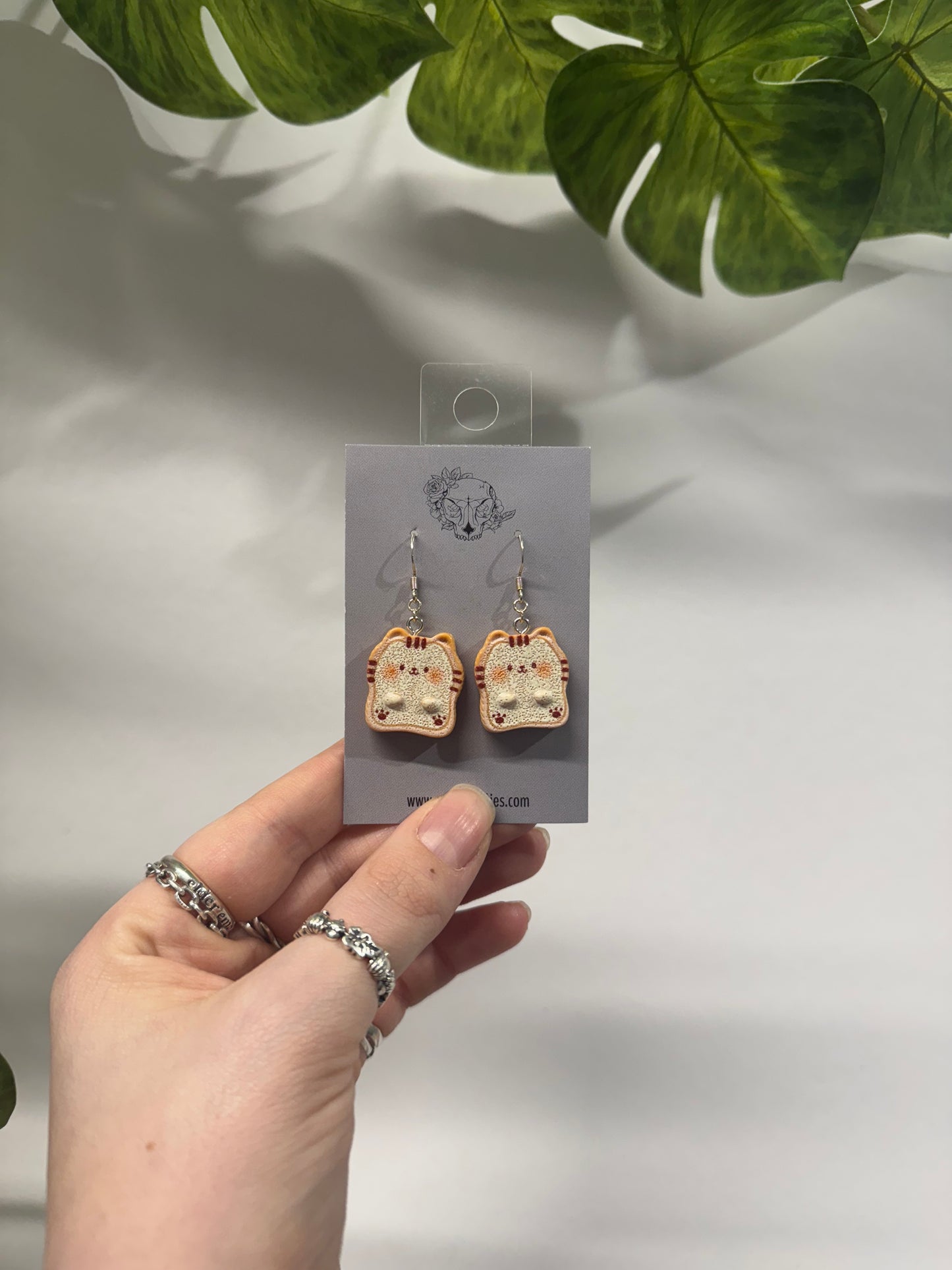 Kitty Toast Acrylic Earrings