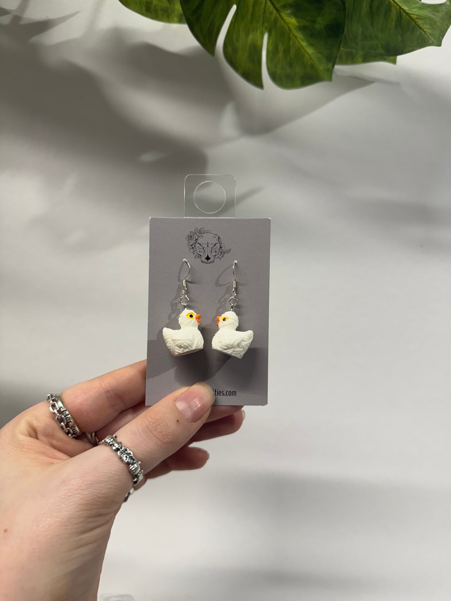 Mummy Ducks Acrylic Earrings