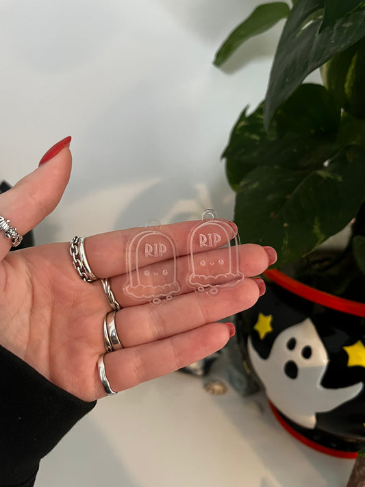 1.5” Kawaii Gravestone Earrings Silicone Mould